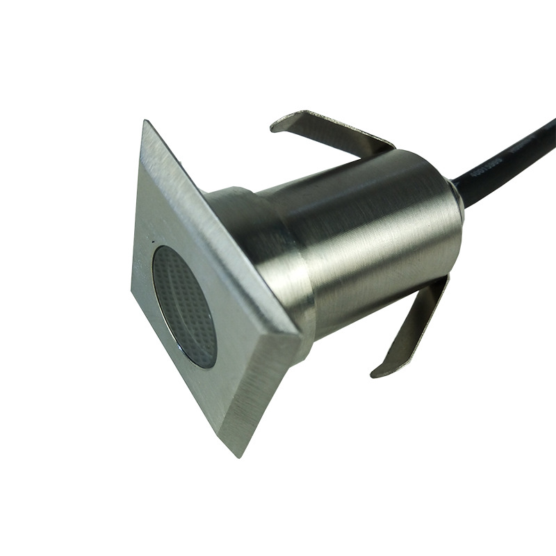 1W/3W LED all - stainless - steel square in - ground lights, underwater in - ground lights, pool lights. With IP68 waterproof rating and spotlight function.