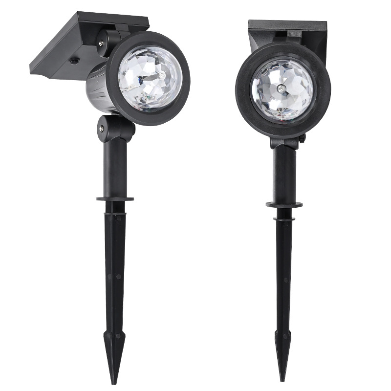 Solar Magic Ball Lawn Ground - inserted Street Lights, RGB Colorful Projection Lights for Outdoor Courtyards, Landscapes and Gardens